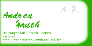 andrea hauth business card